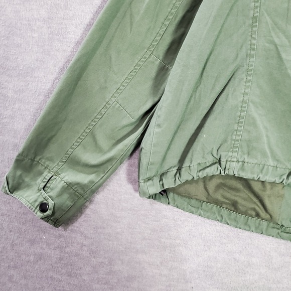 TORRID Women Military Jacket 1 Green Utility Full Zip Long Sleeve Collar Pockets - Picture 8 of 9